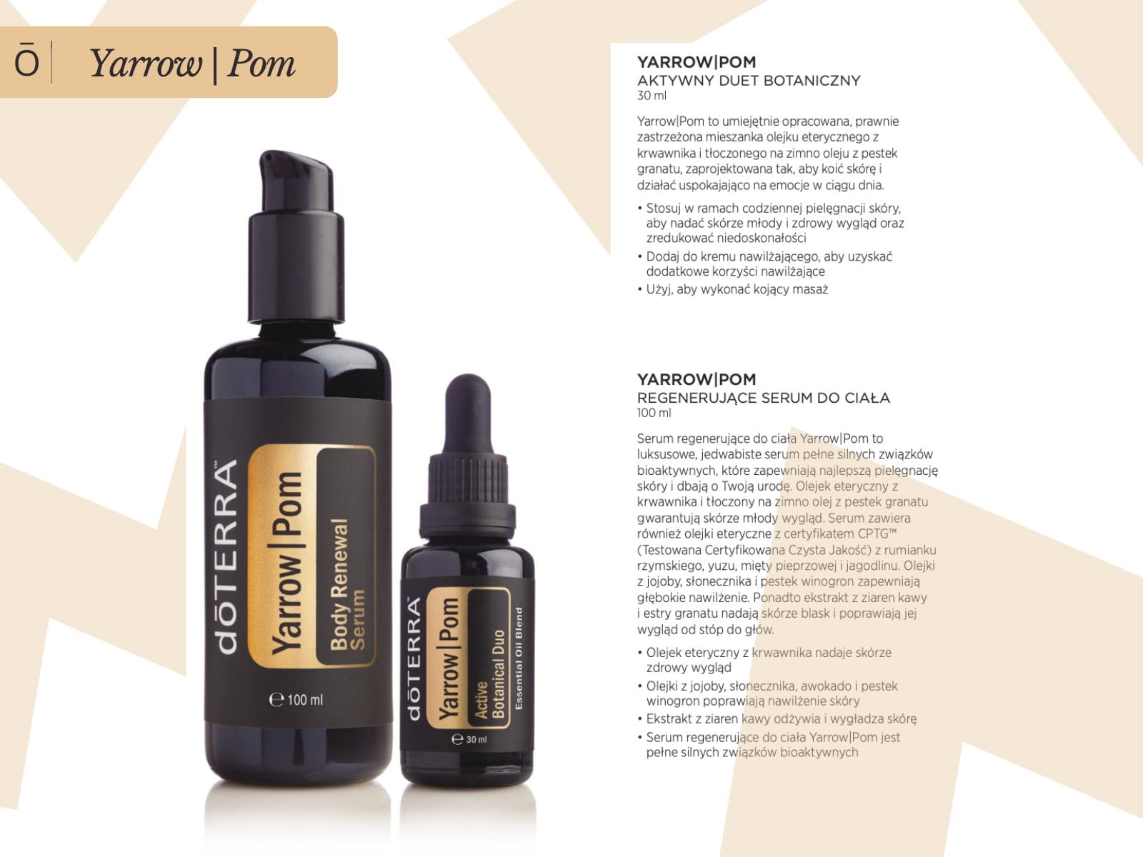 dōTERRA Yarrow|Pom | Serum Odnowa Ciała | 100ml